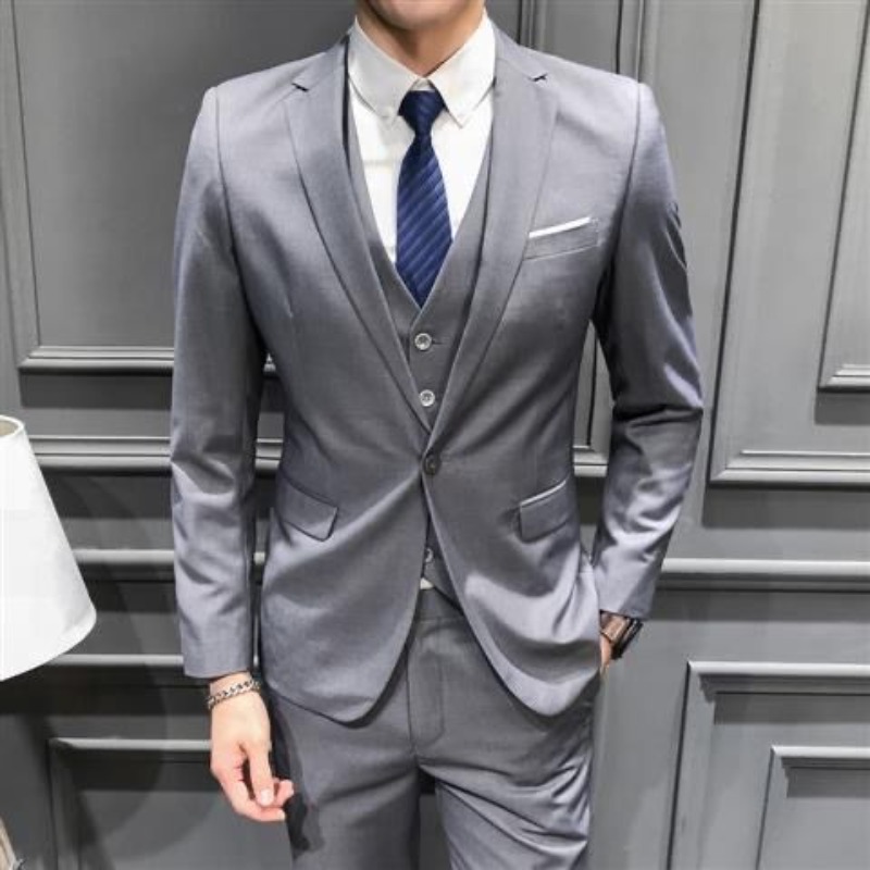 Men Suit 3 Piece Set Slim Fit  - огляд і ціна Men'S Grooming And Style