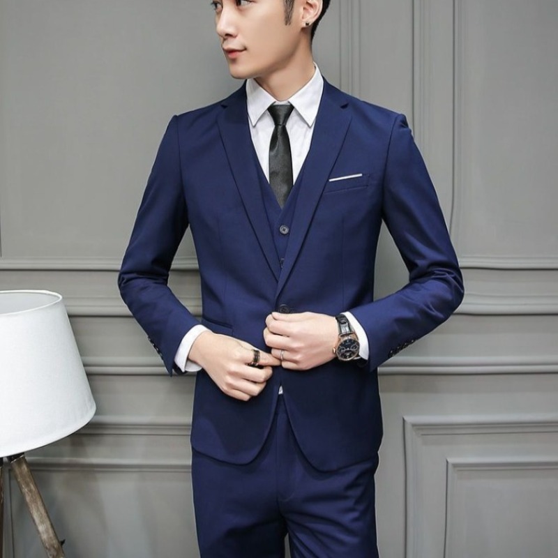 Men Suit 3 Piece Set Slim Fit  - огляд і ціна Men'S Grooming And Style