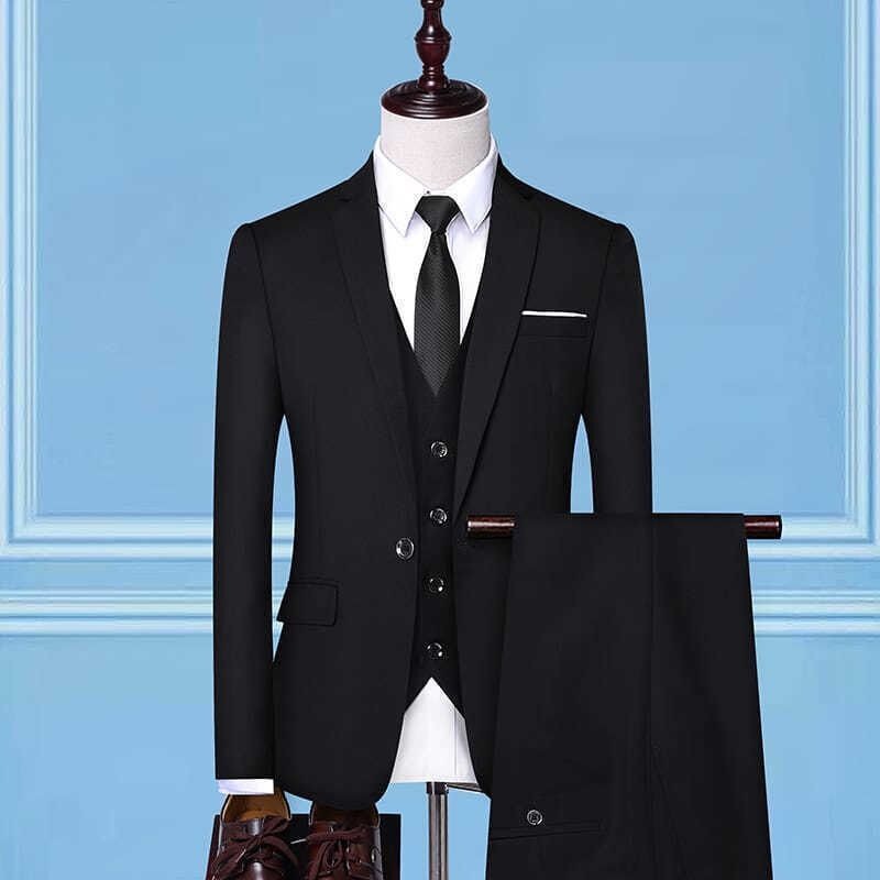 Men Suit 3 Piece Set Slim Fit  - огляд і ціна Men'S Grooming And Style