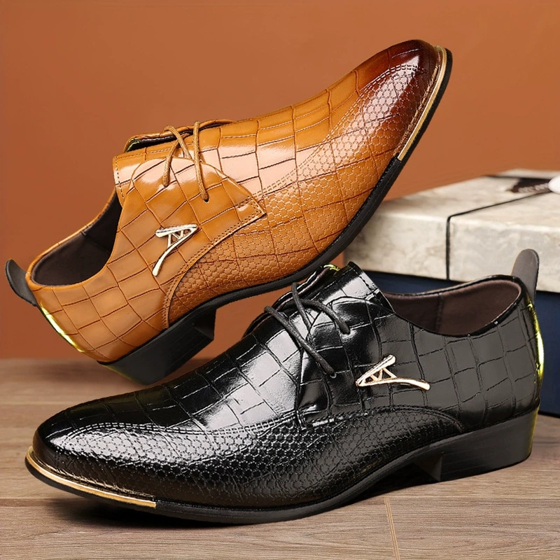 Fashion PU Leather Shoes Men B - огляд і ціна Men'S Grooming And Style