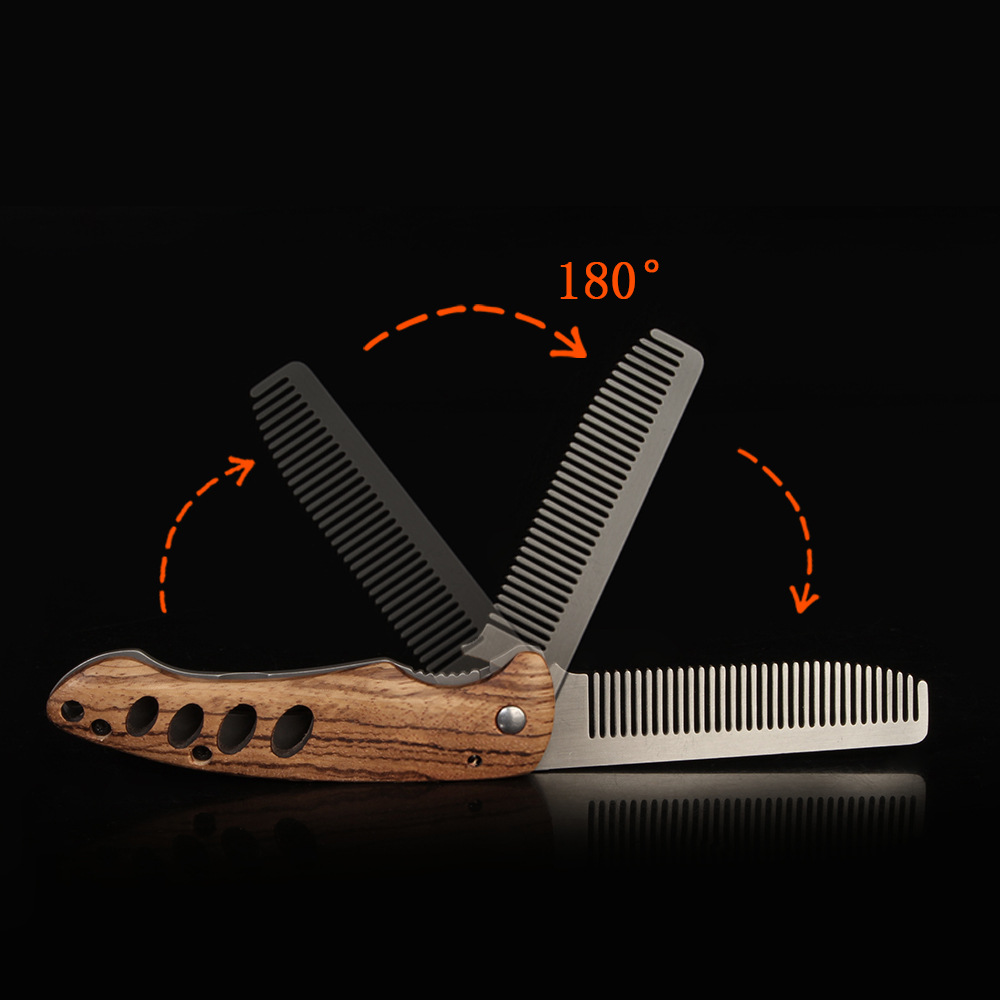 Solid Wood & Metal Folding Bea - огляд і ціна Mens Grooming Barber