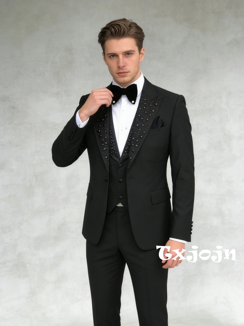 Men's Black Beaded Suit Set 3  - огляд і ціна Mens Grooming Kit Luxury