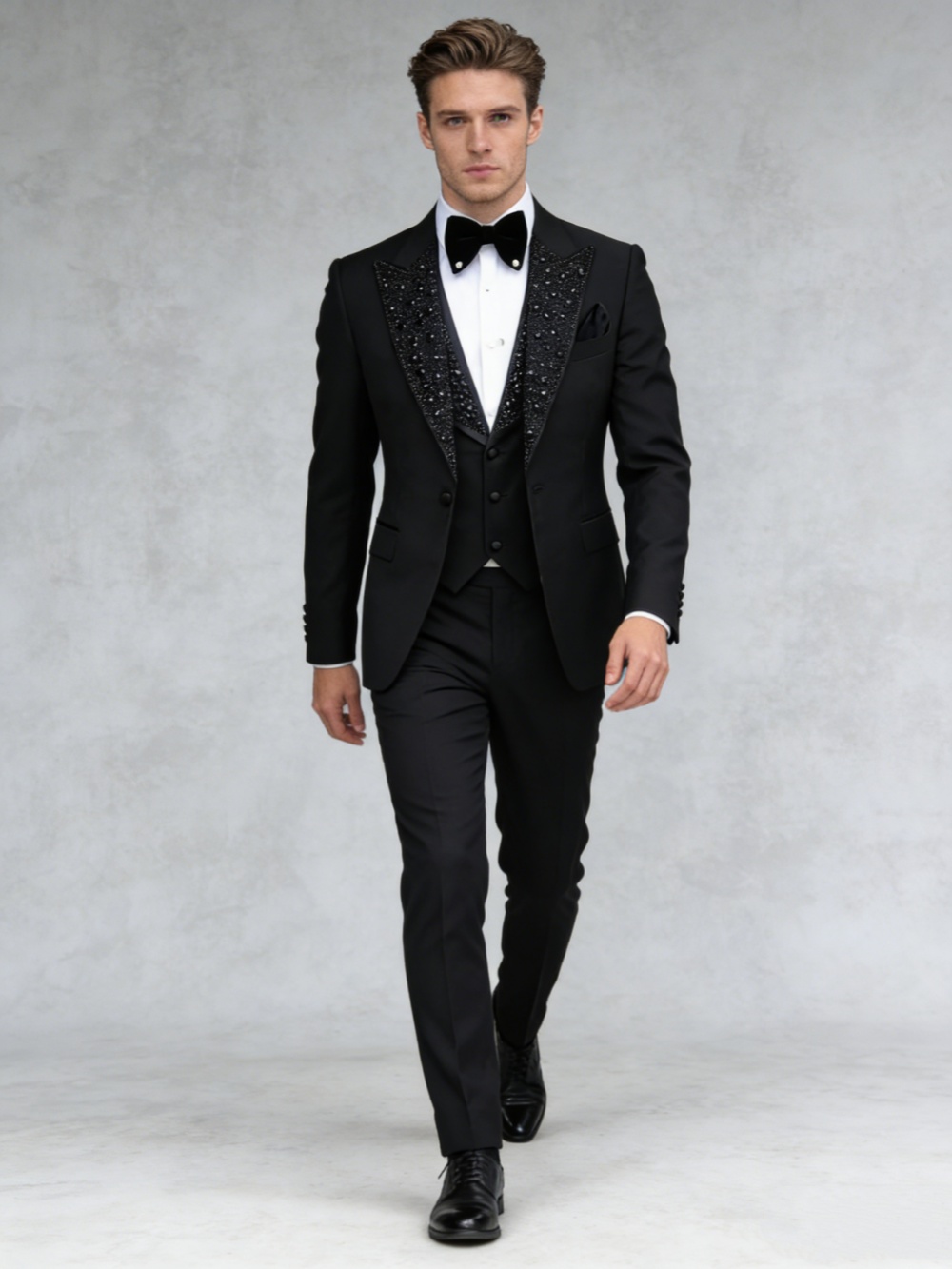 Men's Black Beaded Suit Set 3  - огляд і ціна Mens Grooming Kit Luxury